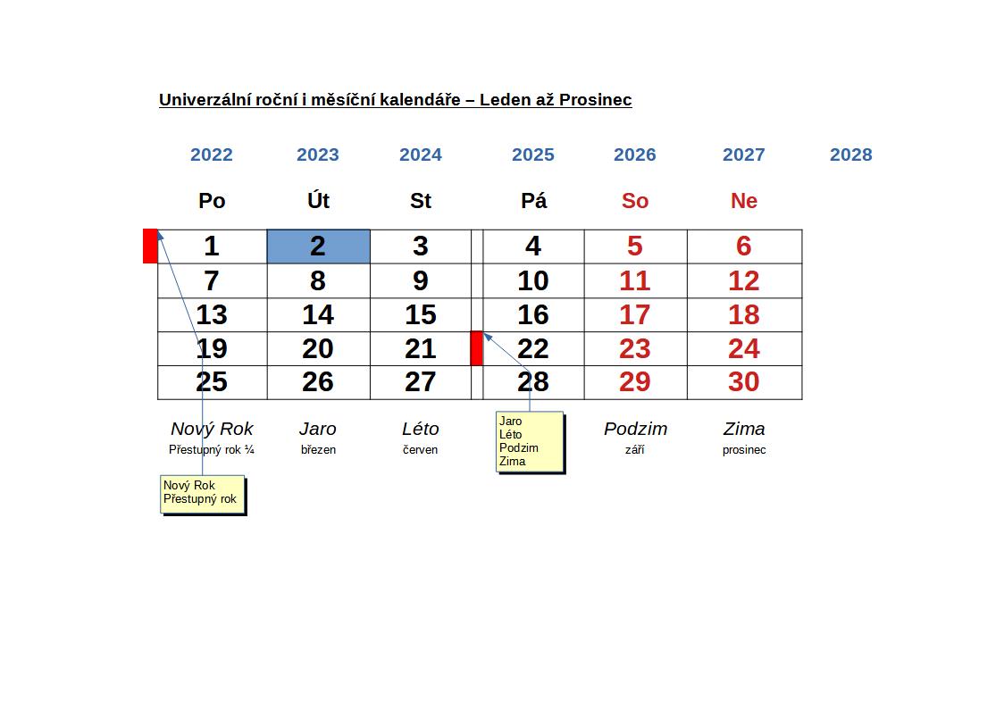 Stálý Měsíční kalendář -LISTOPAD