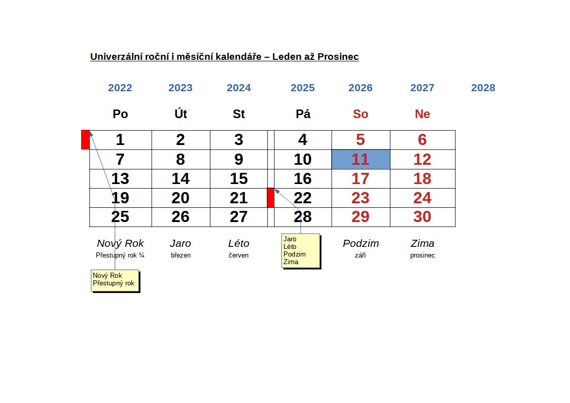 Stálý Měsíční kalendář -PROSINEC